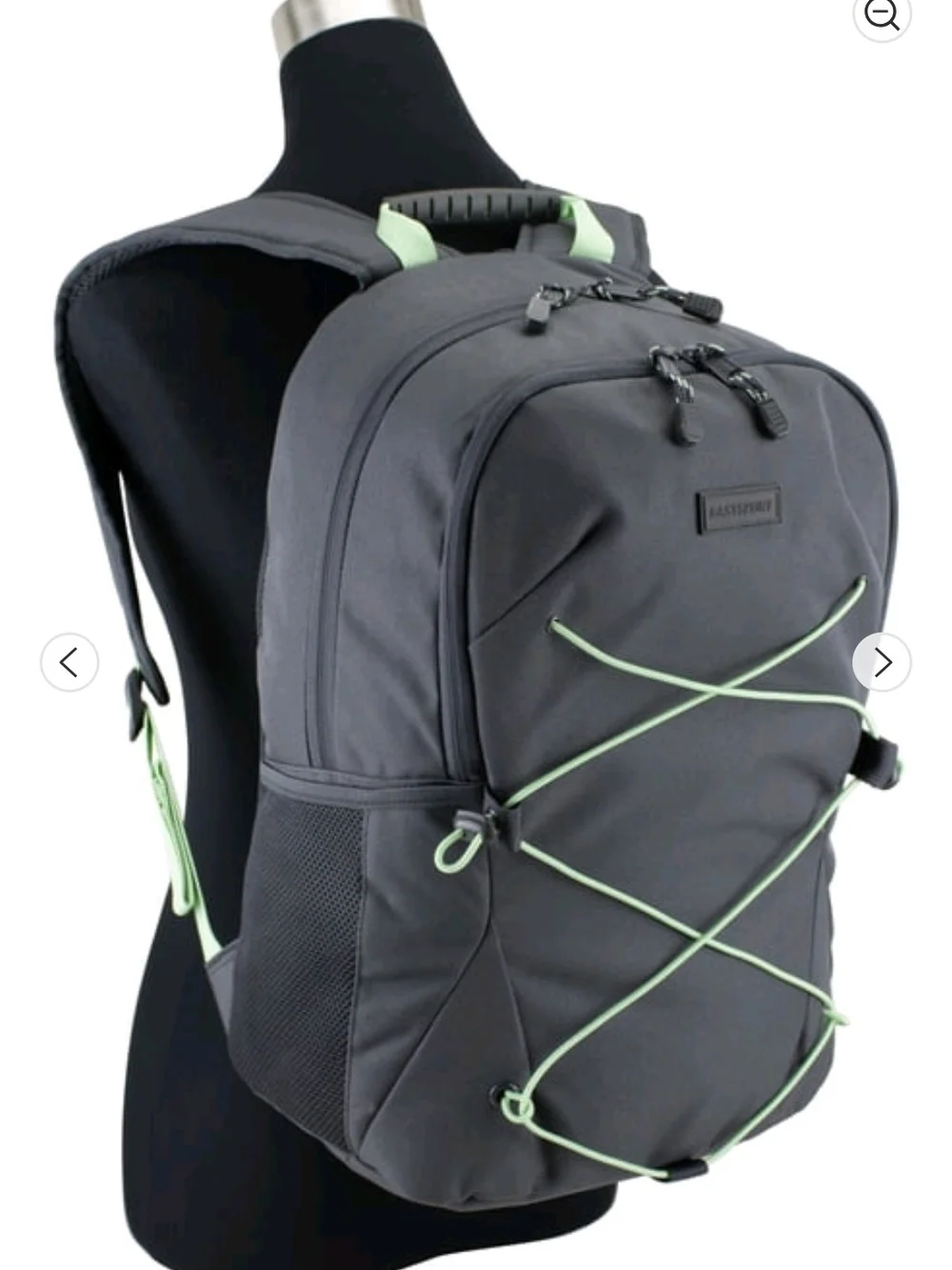 Gray Backpack Phone & Accessory Organizer with Lime Accent -